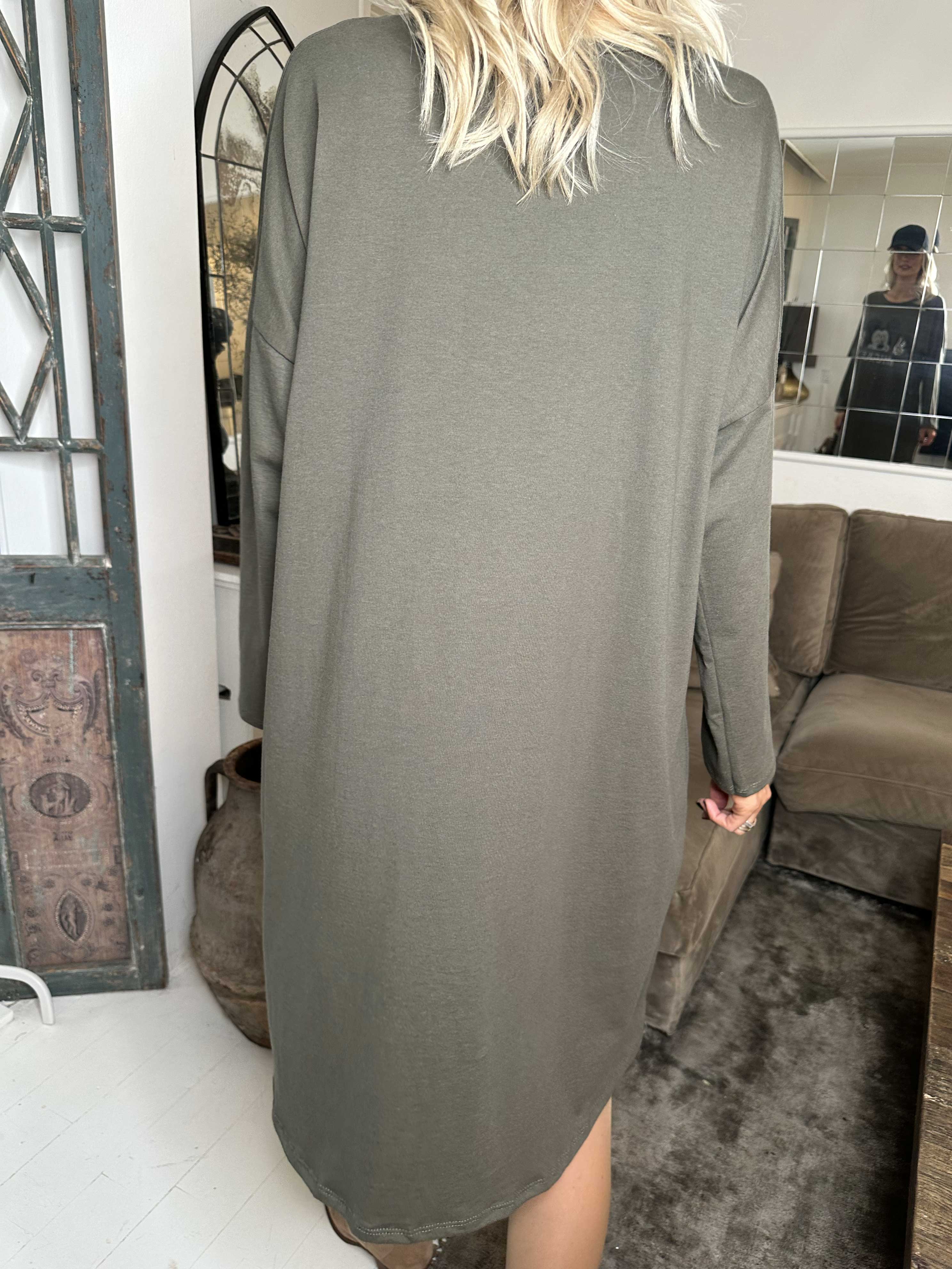 Amal Glitter - Bomullsklänning med tryck i glitter